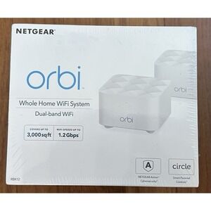 NEW NETGEAR Orbi RBK12‎ Whole Home Dual Band Mesh Wi-Fi System cover 3000 sq ft